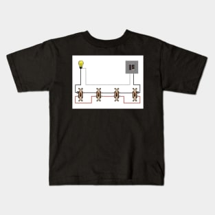 4-Way Switch Diagram Line Load Separate Switch Boxes Kids T-Shirt